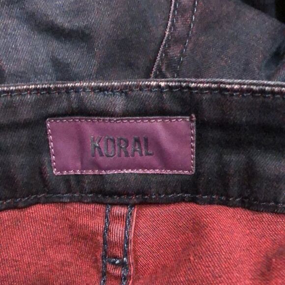 KORAL Red Tint Skinny Jeans, Size 24 - Picture 3 of 6
